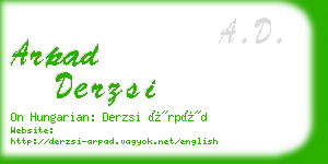 arpad derzsi business card